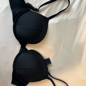 Push Up Black Women's Bikini Top